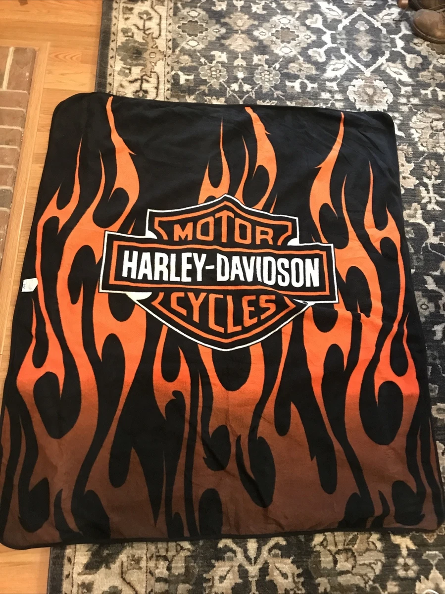 Harley Davidson Fleece Throw Traveling Blanket The Northwest Company 50 x60