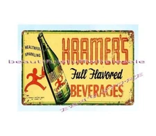 big wall posters for bedroom Kramer's Beverages metal tin sign