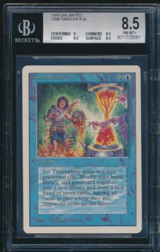BGS 8.5 w/9 1993 MTG MAGIC THE GATHERING TIMETWISTER R B UNLIMITED RARE NM-MINT+