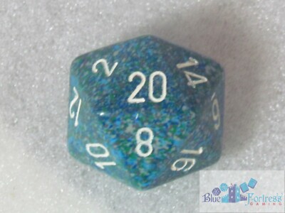 CHESSEX SPECKLED DIE 34mm D20 JUMBO DICE DIE Sea