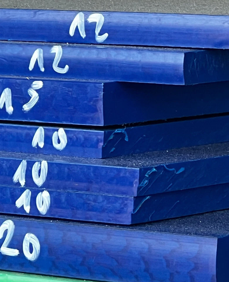 POM Platte Blau FG Qualität Zuschnitte Leisten Viereck POM C gesägt S=10-20mm - Bild 2 von 4