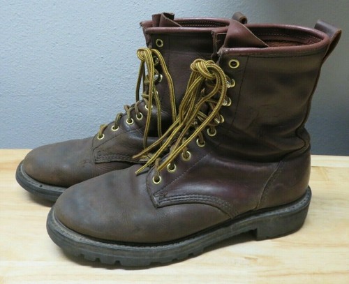 Red Dawg Woodlands Intl Inc Canada Made 51801 Mens 8 D Leather Forestry Boots - Picture 2 of 10