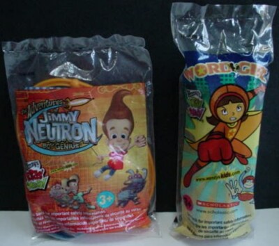 PBS WordGirl Hexagon Game and Puzzle 2009 NEW & 2004 Jimmy Neutron Wendy's toy