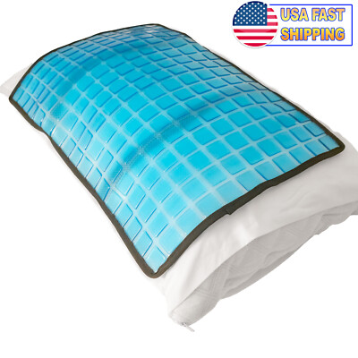 #ad Cooling Gel Pillow Pad w Chill Gel Cells Cooling Mat For Hot Flashes Dog amp; More $21.95