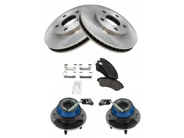 Front Brake Pad and Rotor and Wheel Hub Kit For 1997-2005 Buick Century DC919DK