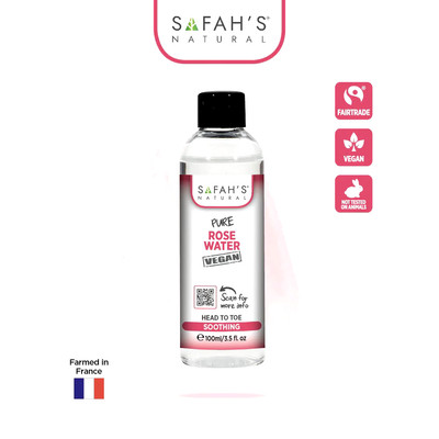 Safah's Natural 100% Organic Pure Rose Water - 100ml