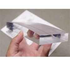 Jarrod Hone Convex 3x8x1" Acrylic Block for Razor Honing Lapping Film Strop Back