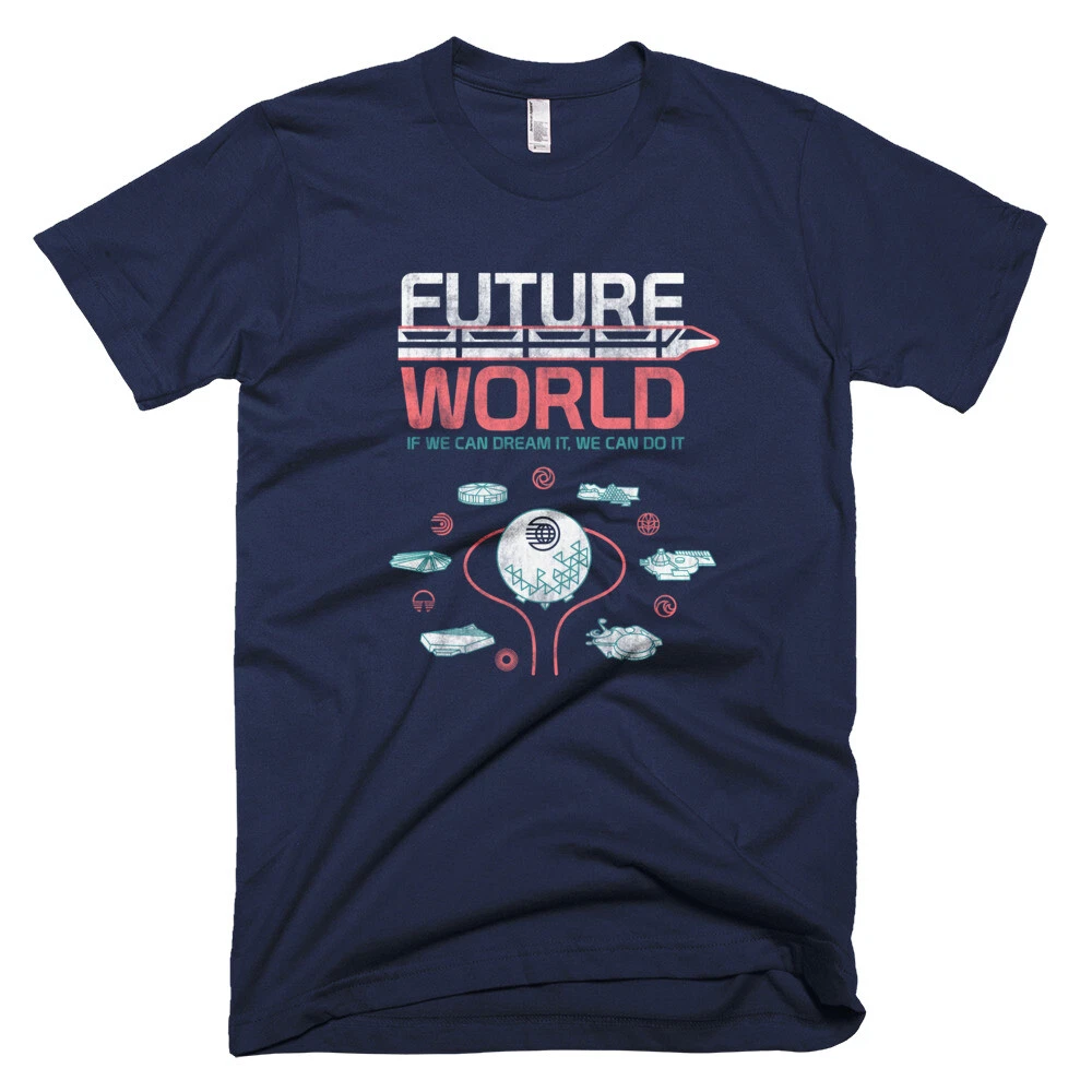 EPCOT Center Future World Map T-Shirt 1982 Vintage