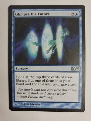 MTG Magic The Gathering Card Glimpse the Future Sorcery Blue M14