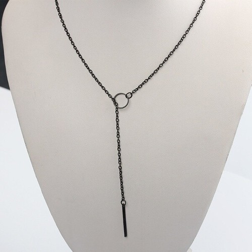 Black Y Necklace | eBay