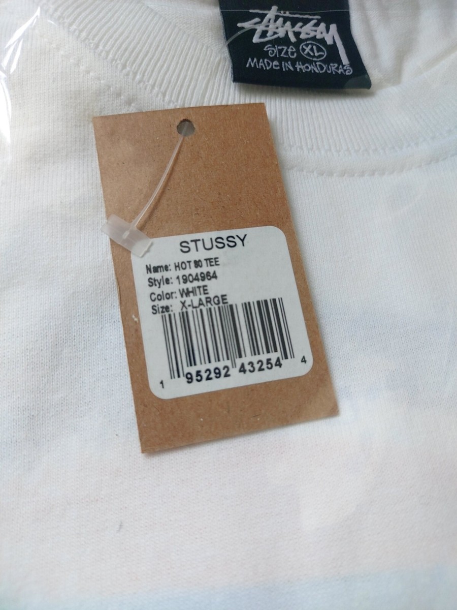 RARE NEW** STUSSY HOT 80 LOGO TEE T-SHIRT SIZE X-LARGE | eBay