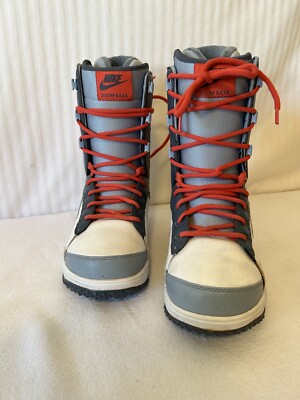 women-NIKE-Zoom Baxa-snowboard boots(US-8)(Eu-39)white/gray/red