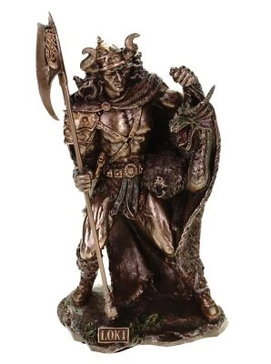 JOH. VOGLER GMBH Statua Loki bronzata - Dio nordico della mitologia 28 cm - scultura veronese