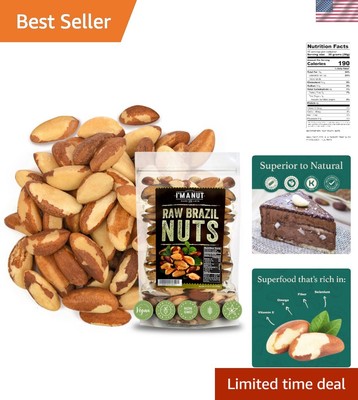 Nutritious Raw Brazil Nuts 1 lb | Selenium-Rich & Resealable for Fresh Snacking