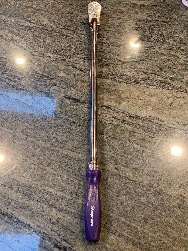 NEW Snap On FHLLFD80 3/8 Extra Long Purple HARD HANDLE Flex Head 