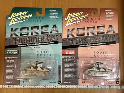 Johnny Lightning Korea Forgotten War M4A3 Sherman Tank Version A&B