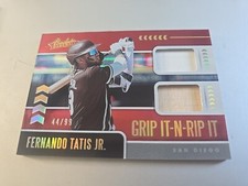 2020 Panini Absolute Fernando Tatis Jr. Grip It-N-Rip It Dual Relic RED #44/99