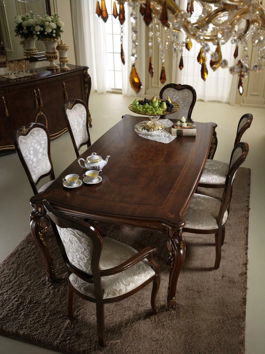 Wooden Set Chairs 6x Dining Room Chair Design Italy Furniture