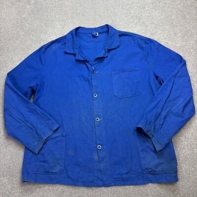 Vintage französische Jacke Erwachsene X Large blau Arbeitskleidung Sanfor Cho...