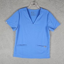Figs Women  s Medical Scrub Top Small Blue Catarina One Pocket FW1000