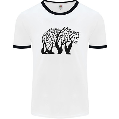 Bear Tree Animal Ecology Herren Ringer Maglietta