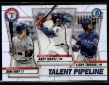 2020 Bowman #TP-TEX Sam Huff / Leody Taveras / Andy Ibanez RC Card 3803I