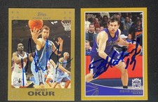 /2007 AUTOGRAPHED 2007-08 TOPPS GOLD PARALLEL FOIL Mehmet Okur AUTO Jazz Turkey