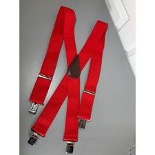 Carhartt Mens Red Heavy Duty Adjustable X-Back Work Suspenders A109RED 46in 2in
