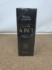 POLAR HAIRDYE 4 IN 1 Black Hair Dye Shampoo for Gray Hair for Women Men sealed