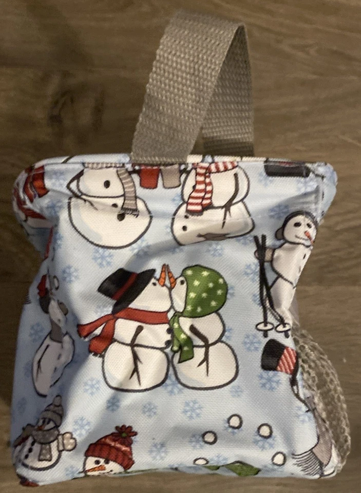 Thirty One Snowman Skiing Holiday Decor Storage Snow Foldable Box 6.5x6.5x5.5” - Image 4 of 4