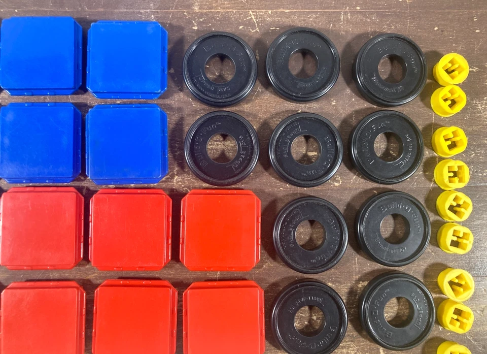 Vintage Tupperware Toy Build-O-Fun Building Blocks 115 Piece Lot TupperToy 60's - Image 4 of 4