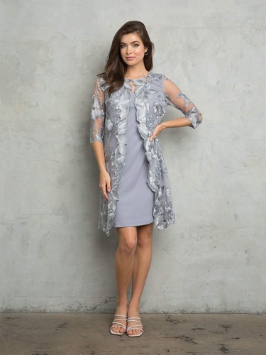 Eva USA 3351 Kleid für Brautmutter mit Spitze 3/4 Arm - Bild 18 von 68