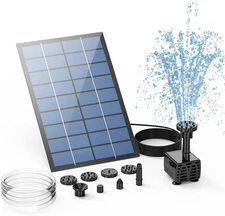 2.5W Solar Fountain Pump Kit – 6 Spray Patterns, 4ft Hose for Outdoor Bird Baths