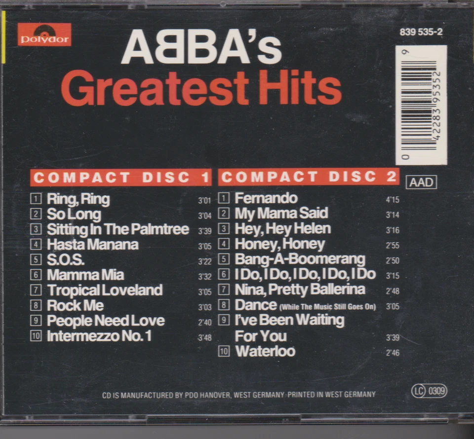 ABBA RARE DOPPEL CD THE VERY BEST OF ABBA ( MUSIKLADEN ) POLYDOR 839535-2 - Bild 2 von 3