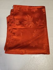 60 X 144 Inch Burnt Orange Jacquard Oblong Rectangle Polyester Tablecloth Fall