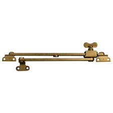 STEEL WINDOW FITTINGS B59 OG Slide Stay Butterfly - 300mm x 240mm Antique Brass