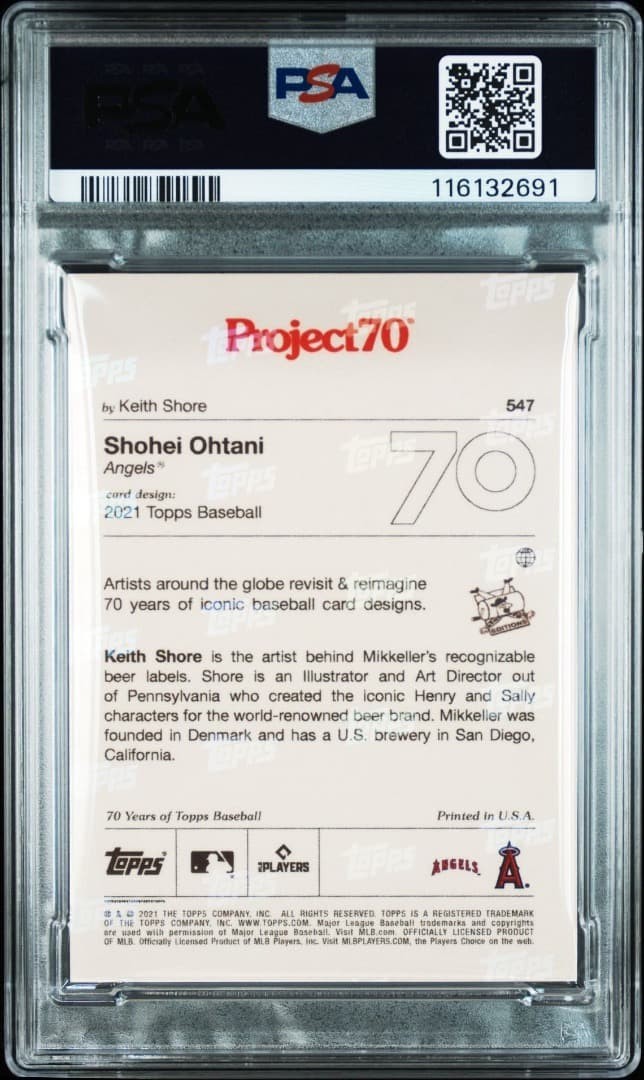 2021 Topps Project 70 - Keith Shore Shohei Ohtani #547 2021 Topps