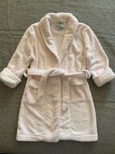 Little Giraffe Girls Pink Chenille Plush Belted Robe Size 0 age 2-3 Made in USA