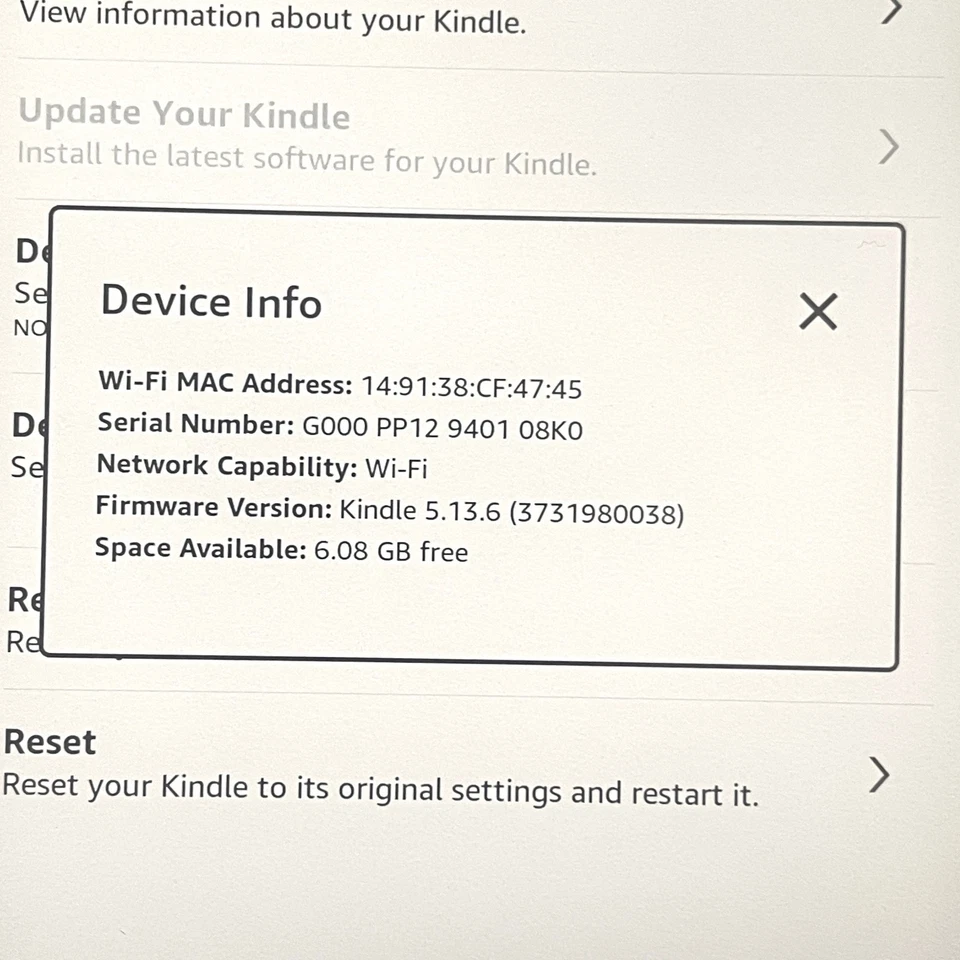 Amazon Kindle Paperwhite 4 10th Gen PQ94WIF 8GB Wi-Fi Black eBook Reader - KL2 - Image 4 of 4