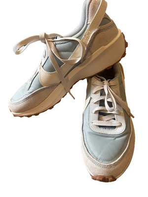 Nike Waffle Debut Women's Suede Sneakers Light Pumice Photon Dust Blue DH9523-0 