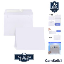Blank Cards and Envelopes 4x6, 30 Pack White Invitation Cardstock with 30 Pac...
