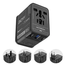 Travel Adapter International Universal 2 USB Charge Ports Converter Plug Charger