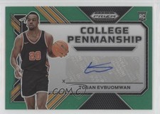 2023 Panini Prizm Draft Picks College Penmanship Green Tosan Evbuomwan Auto 0c2
