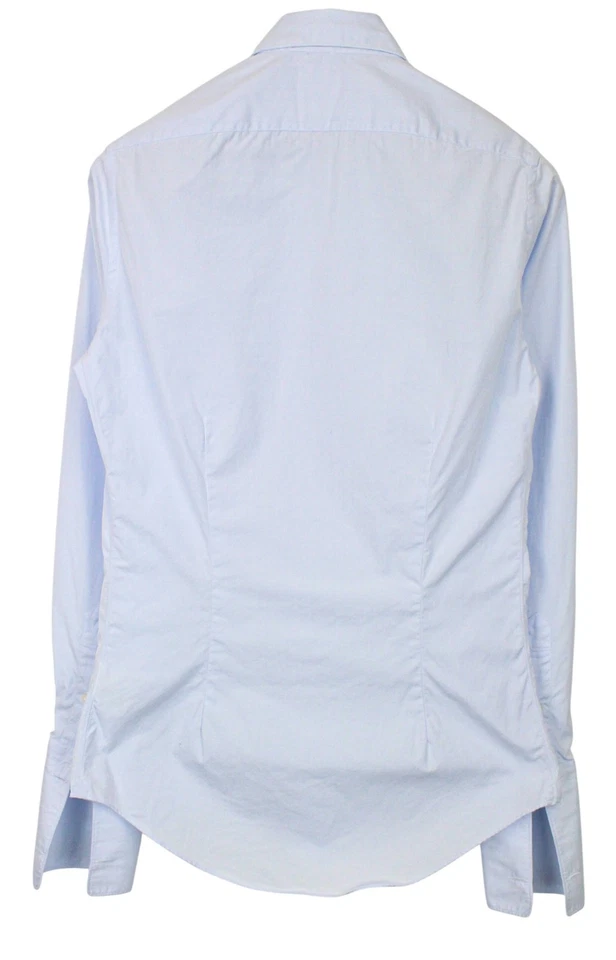 Suitsupply Camicia Formale Da Uomo ~ XS Azzurra Cotone Extra Slim Classica Per - Immagine 2 di 4