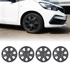 14 Inch Black Matte ABS Universal Hubcaps Wheel Covers Clip On Set 4 OEM Style
