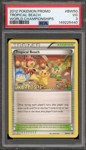 Pokemon Tropical Beach 2012 World Championships Promo BW50 PSA 3