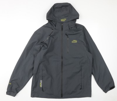 Outdoorjacken Herren schwarz wasserdichte Jacke mit Kapuze S