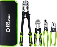 4-Piece Bolt Cutter Set – 14" Heavy Duty & 8" Mini Wire Cutters