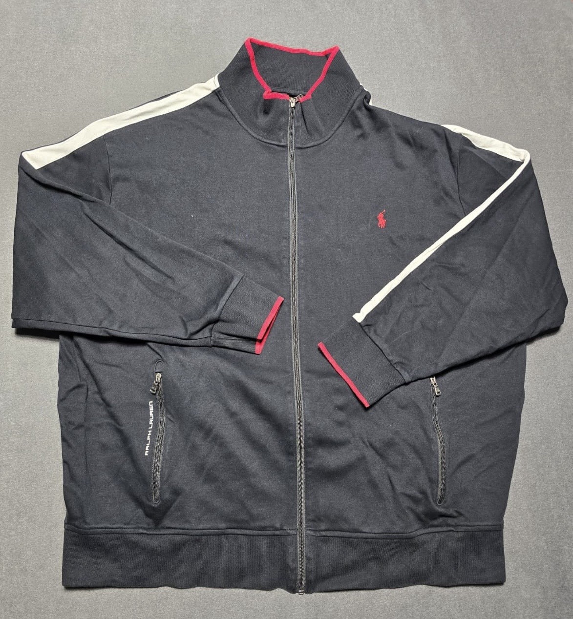 Polo Ralph Lauren Giacca Uomo Nera Performance Track Full Zip Pony 3XB Big