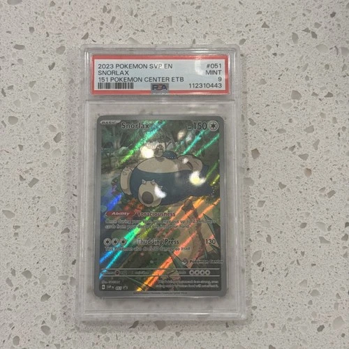 2023 POKEMON SVP 151POKEMON CENTER ETB PROMO#051 SNORLAX PSA 9 #051